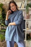 Charli Honeycomb Oversized Turtle Knit Denim /16=
